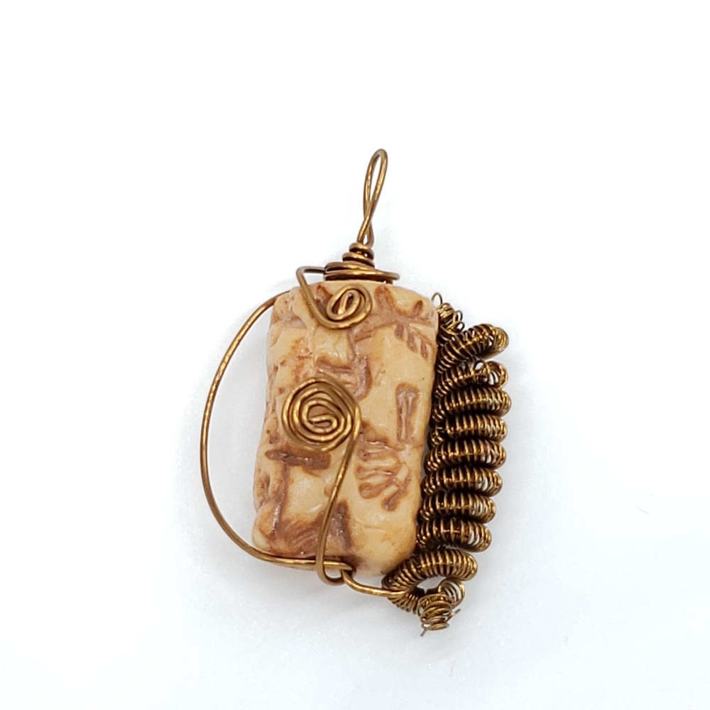 Handmade Wire Wrapped Pendant Boho Pendant